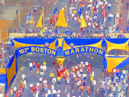 Meta maratonu w Bostonie, który jest najstarszym biegiem tego typu. Odbywa się co roku od 1897. fot. Greater Boston Convention & Visitors Bureau