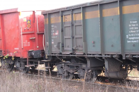 wykolejony wagon